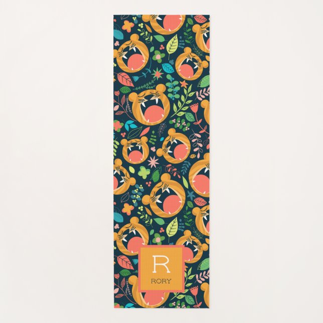 Hear Me Roar Tiger Jungle Personalised Yoga Mat (Front)