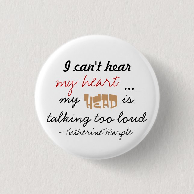 Hear My Heart 3 Cm Round Badge (Front)