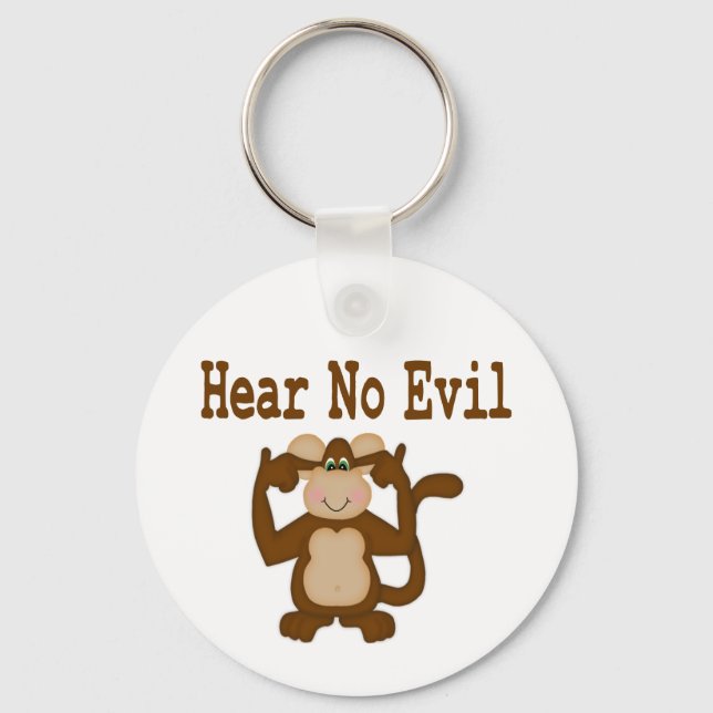 Hear No Evil Keychain (Front)