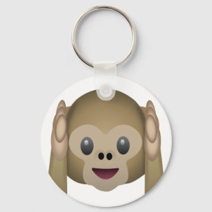 Hear No Evil Monkey Emoji Key Ring