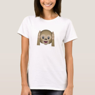 Hear No Evil Monkey Emoji T-Shirt
