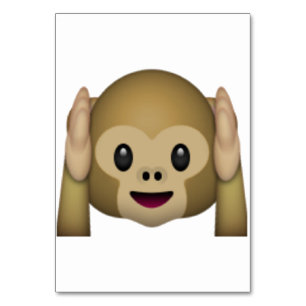 Hear No Evil Monkey - Emoji Table Number