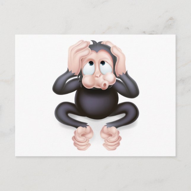Hear no Evil Monkey Postcard (Front)