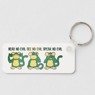 Hear No Evil Monkeys Greens Key Ring