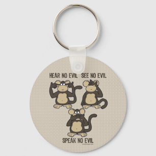 Hear No Evil Monkeys - New Key Ring