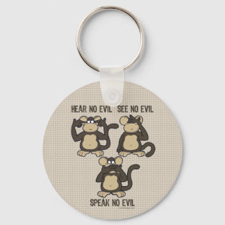 Hear No Evil Monkeys - New Key Ring