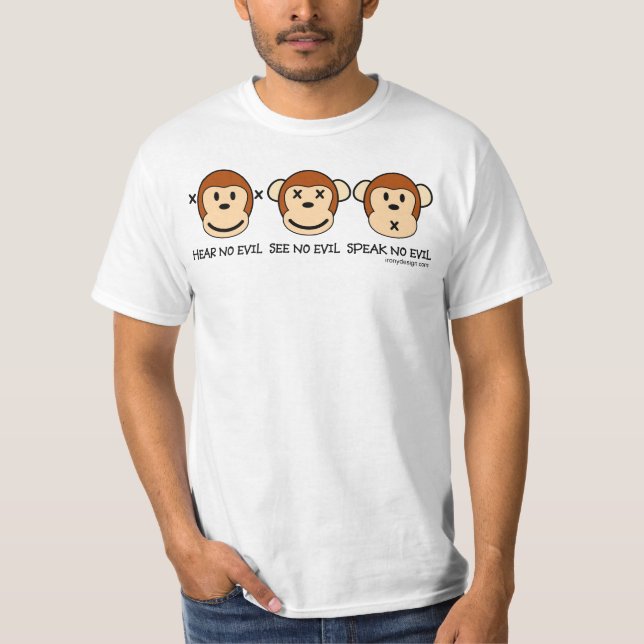 Hear No Evil Monkeys T-Shirt (Front)