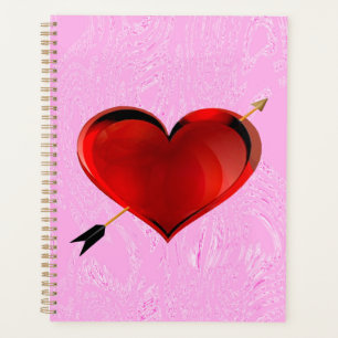 Hear on Pink Ice Spiral Notebook Planner