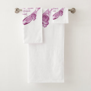 Hear Our Ballet Hearts Bath Towel Set
