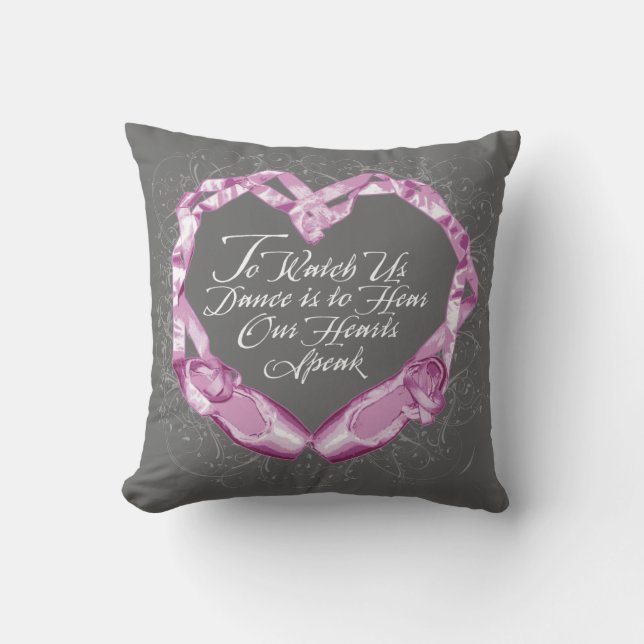 Hear Our Ballet Hearts Cushion (Front)
