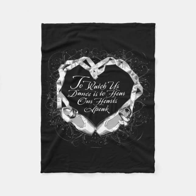 Hear Our Ballet Hearts Fleece Blanket (Front)