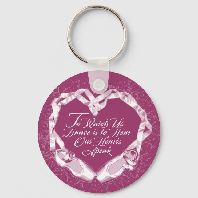 Hear Our Ballet Hearts Key Ring (Front)