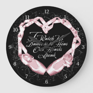 Hear Our Ballet Hearts Large Clock