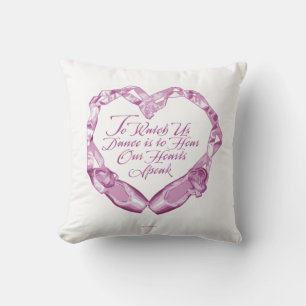 Hear Our Ballet Hearts Throw Pillow