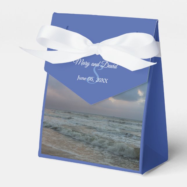 Hear The Waves Wedding Favour Box (Front Side)