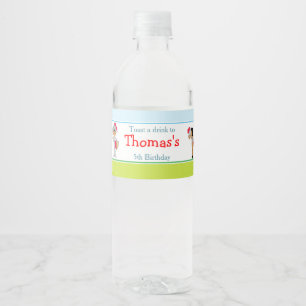 Hear Ye African American Cute Knight Water Bottle Label