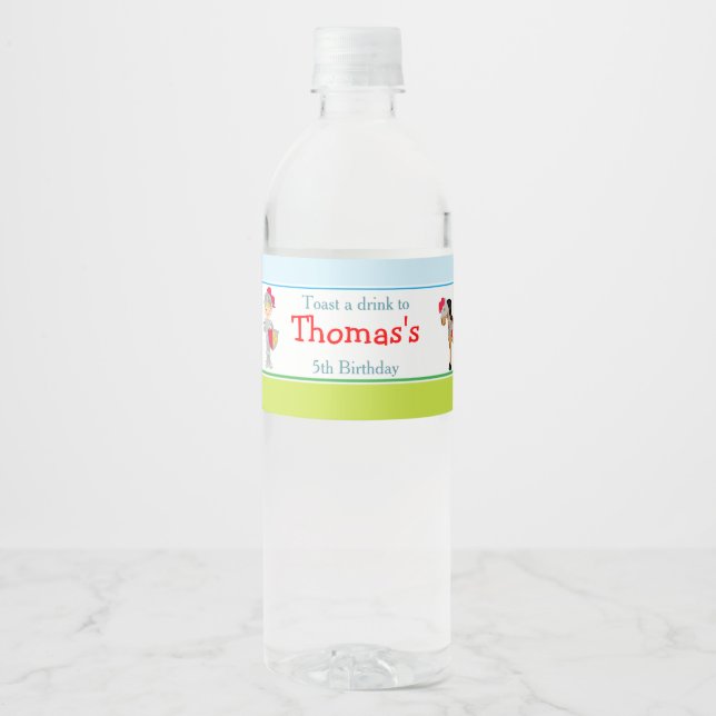 Hear Ye Blonde Cute Knight Water Bottle Label (Front)