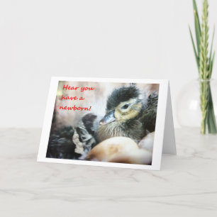 HEAR YOU HAVE A NEWBORN-CUTE DUCKLING CARD