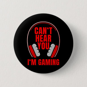 Hear You Im Gaming Headphones 6 Cm Round Badge