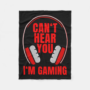 Hear You Im Gaming Headphones Fleece Blanket