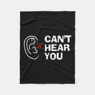 Hear You Sign Language Deaf  Fleece Blanket