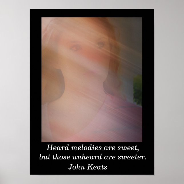 Heard melodies - John Keats - art print (Front)
