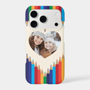 Heard Photo Frame with colour pencils