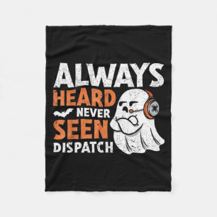 Heard Seen Dispatch Spooky Halloween Cute Ghost Fleece Blanket