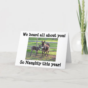 HEARD YOU WERE **NAUGHTY** THIS YEAR HOLIDAY CARD