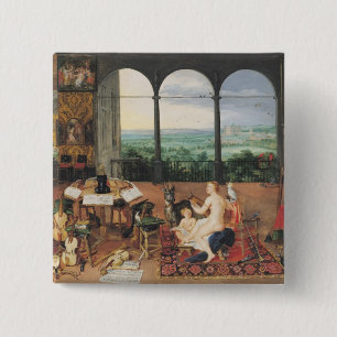 Hearing, 1617 15 cm square badge