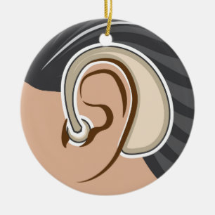 Hearing Aid Ceramic Tree Decoration
