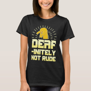 Hearing Aid Deaf Pride ASL hand sign language Deaf T-Shirt