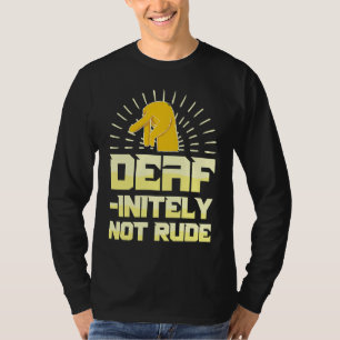 Hearing Aid Deaf Pride ASL hand sign language Deaf T-Shirt