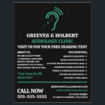 Hearing Aid Design, Audiologist, Audiology Clinic Flyer<br><div class="desc">Hearing Aid Design,  Audiologist,  Audiology Clinic Advertising Flyers By The Business Card Store.</div>