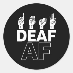 Hearing - Deaf - Unable To Hear - Deaf Awareness A Classic Round Sticker