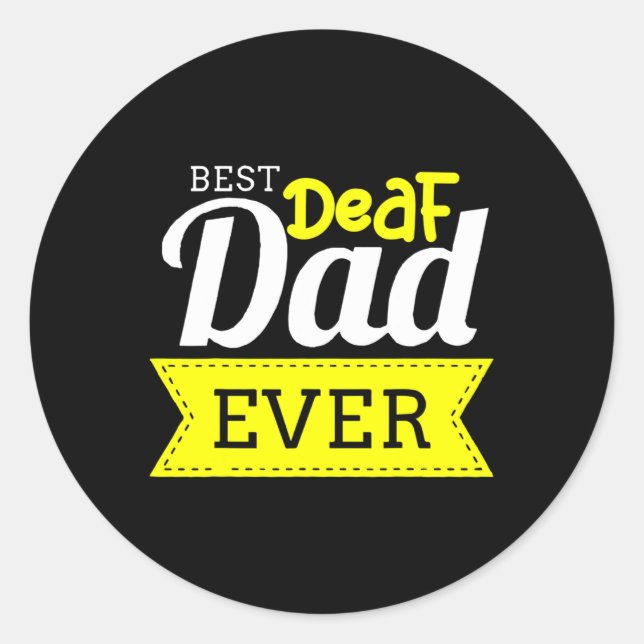 Hearing - Deaf - Unable To Hear - Deaf Awareness A Classic Round Sticker (Front)