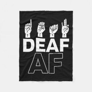 Hearing - Deaf - Unable To Hear - Deaf Awareness A Fleece Blanket