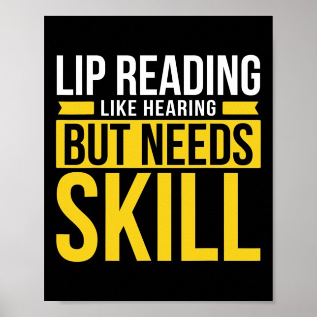 Hearing - Deaf - Unable To Hear - Deaf Awareness A Poster (Front)