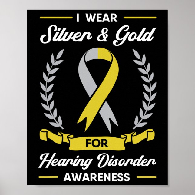 Hearing Disorder Awareness Deaf Aid Implant ASL  Poster (Front)