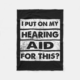 Hearing Impaired Deaf Awareness Asl Sign Language  Fleece Blanket