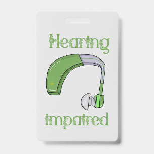 Hearing impaired ID badge