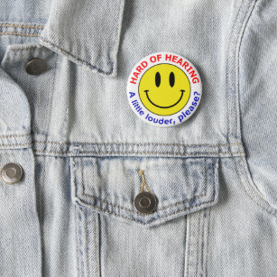 Hearing Impaired Smiley Pin