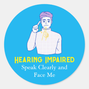 Hearing Impaired Symbol Classic Round Sticker