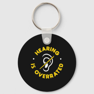 Hearing Loss Awareness ASL and Deaf Awareness  Key Ring