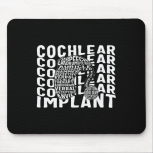 Hearing Loss Awareness Deaf Cochlear Implant ASL H Mouse Pad
