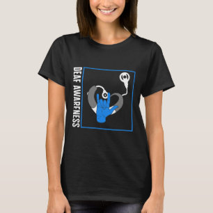 Hearing Loss Awareness Deaf Cochlear Implant Asl H T-Shirt