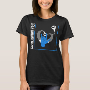 Hearing Loss Awareness Deaf Cochlear Implant ASL H T-Shirt