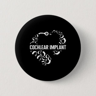 Hearing Loss Awareness Love Cochlear Implant Asl H 6 Cm Round Badge