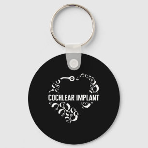 Hearing Loss Awareness Love Cochlear Implant ASL H Key Ring