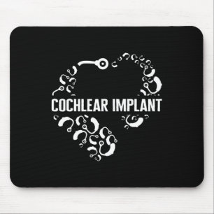 Hearing Loss Awareness Love Cochlear Implant ASL H Mouse Pad